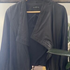 Modern Asymmetrical Genuine Leather Jacket – Size XS